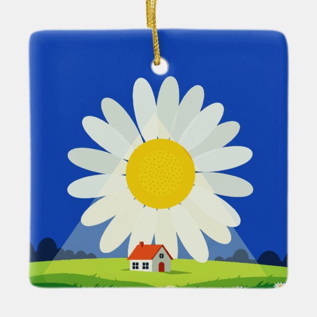 Adorno De Cerámica Chrysanthemum (Anverso)