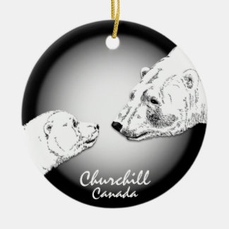 Adorno De Cerámica Churchill Canada Ornament Polar Bear Art Keepsake