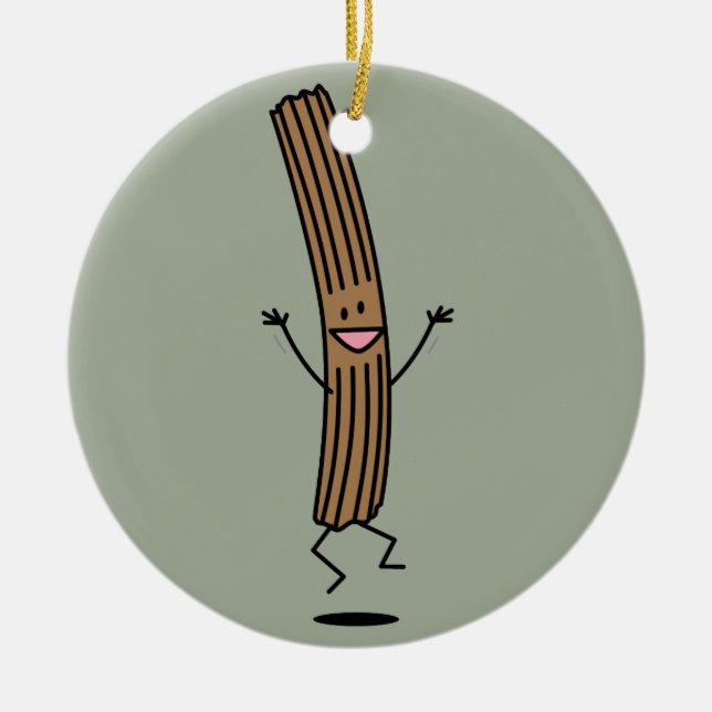 Adorno De Cerámica Churro de salto que anima (Frente)