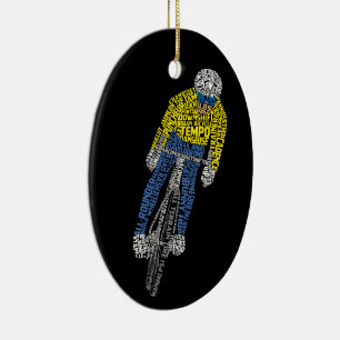 Adorno De Cerámica Ciclismo Word Arte Ciclismo