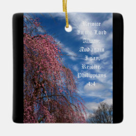 Adorno De Cerámica Cielo de abril con Filipenses 4:4