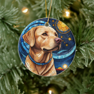 Adorno De Cerámica Cielo de vidrio manchado para recuperador de labra