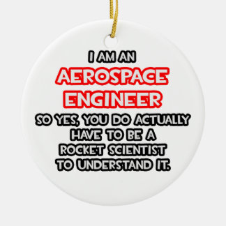 Adorno De Cerámica Científico de cohetes. Funny Aerospace Engineer