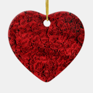 Adorno De Cerámica Cientos de hermosas rosas rojas