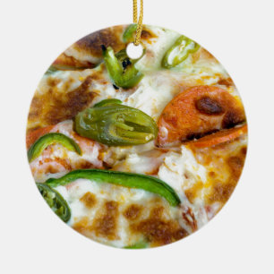 Adorno De Cerámica Cierre del desmoche de la pizza encima del