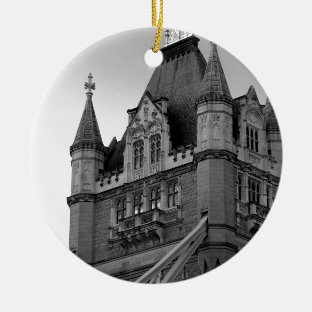 Adorno De Cerámica Cierre del London Tower Bridge (Frente)