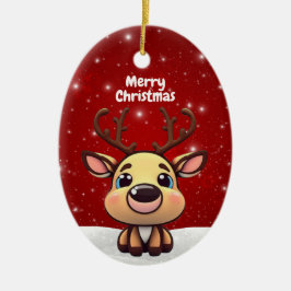 Adorno De Cerámica Ciervo Bebé, Ciervo Joven, Cierva 🦌 🎄Feliz Navid