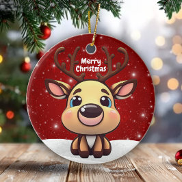 Adorno De Cerámica Ciervo Bebé, Cria, Cierva 🦌 🎄Feliz Navidad