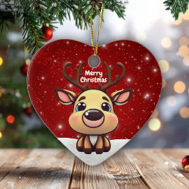 Adorno De Cerámica Ciervo Bebé, Cria, Cierva 🦌 🎄Feliz Navidad