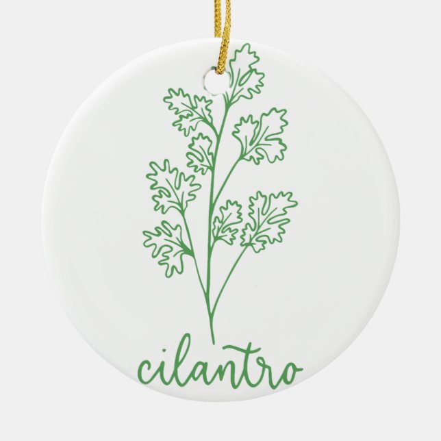 ADORNO DE CERÁMICA CILANTRO (Frente)
