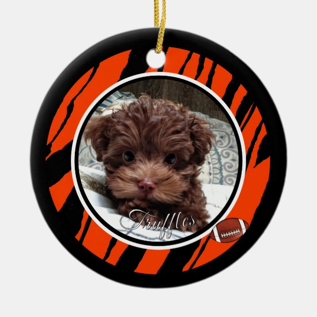 Adorno De Cerámica Cincinnati Dog Fan  Customizable (Frente)