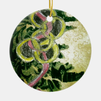 Adorno De Cerámica Cinco anillos de oro