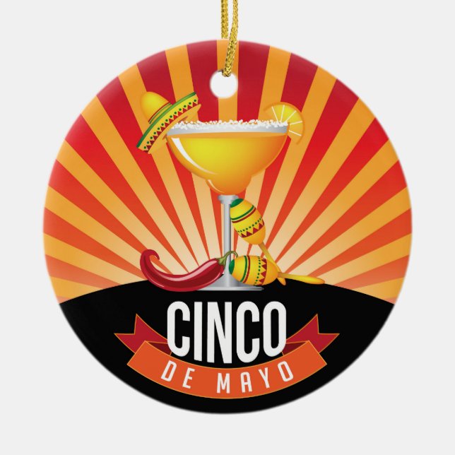 Adorno De Cerámica Cinco de Mayo (Frente)