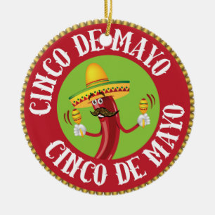 Adorno De Cerámica Cinco de Mayo