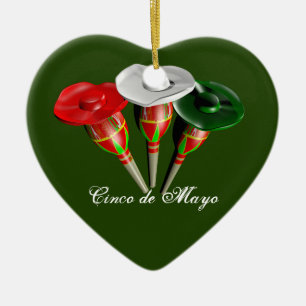 Adorno De Cerámica Cinco de mayo, fiesta mexicana