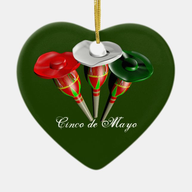 Adorno De Cerámica Cinco de mayo, fiesta mexicana (Frente)