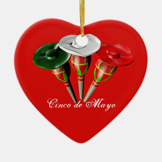 Adorno De Cerámica Cinco de mayo, fiesta mexicana (Frente)