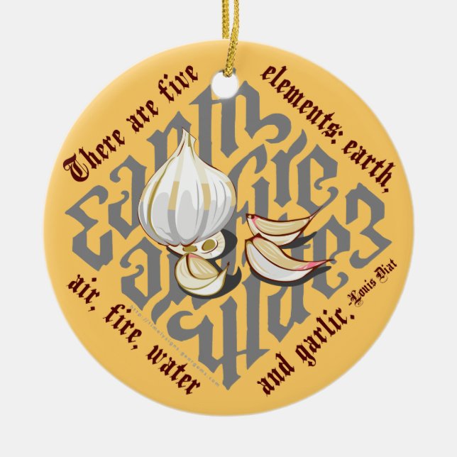 Adorno De Cerámica Cinco elementos (Frente)