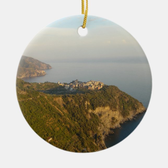 Adorno De Cerámica Cinque Terre de lejos (Frente)