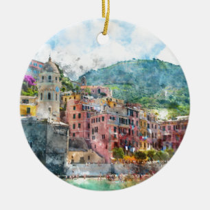 Adorno De Cerámica Cinque Terre Italia en la Riviera italiana