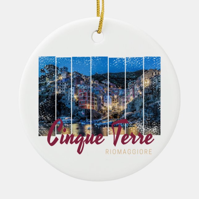 Adorno De Cerámica Cinque Terre Riomaggiore (Frente)