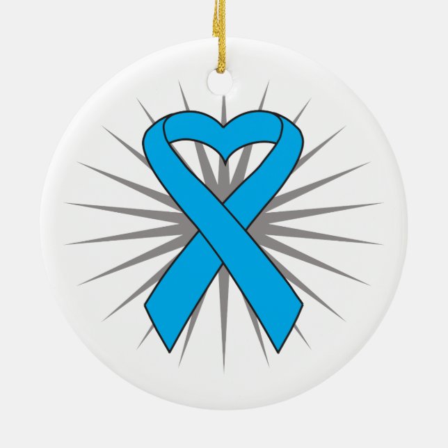 Adorno De Cerámica Cinta cardíaca de cáncer de próstata (Atrás)