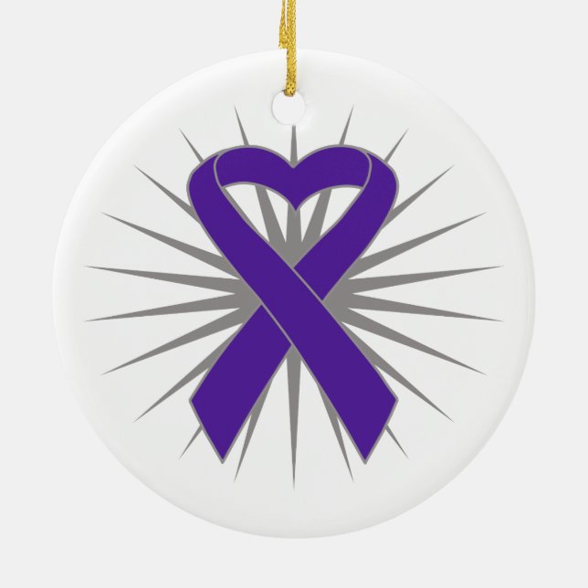 Adorno De Cerámica Cinta cardíaca pancreática de cáncer (Atrás)