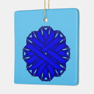 Adorno De Cerámica Cinta de flores azules de Kenneth Yoncich