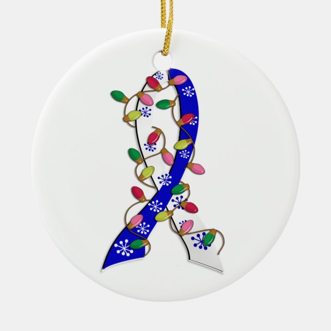 Adorno De Cerámica Cinta de las luces de navidad del ALS (Frente)