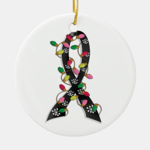 Adorno De Cerámica Cinta de las luces de navidad del melanoma