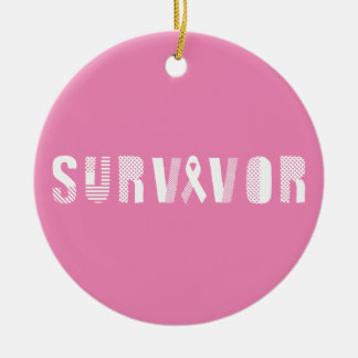 Adorno De Cerámica Cinta de sobrevivientes de Cáncer Inspirador Motiv