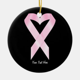 Adorno De Cerámica Cinta del cáncer de pecho (personalizable)