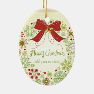 Adorno De Cerámica Cinta personalizada del navidad de Las Vegas