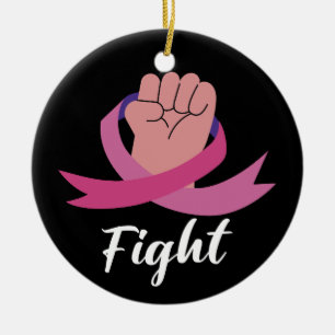 Adorno De Cerámica Cinta rosa Mujeres Concienciantes sobre el Cáncer