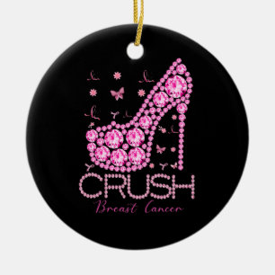 Adorno De Cerámica Cinta rosa para la toma de conciencia del cáncer d