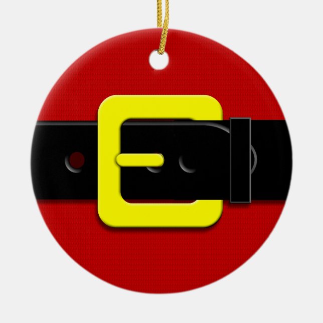 Adorno De Cerámica Cinturón de Santa Claus (Frente)