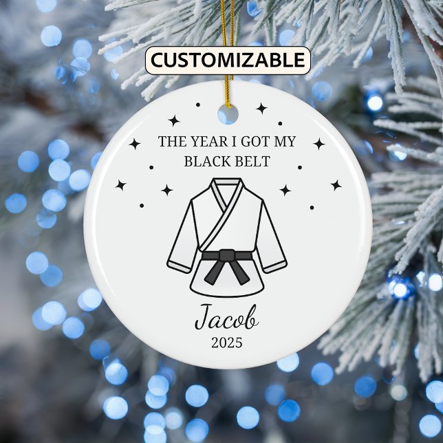 Adorno De Cerámica Cinturón negro de karate personalizado, conjunto d (Subido por el creador)