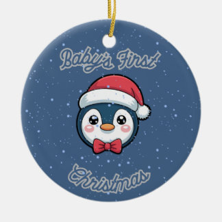 Adorno De Cerámica Circle Keepsake Ornament - Baby's First Christmas
