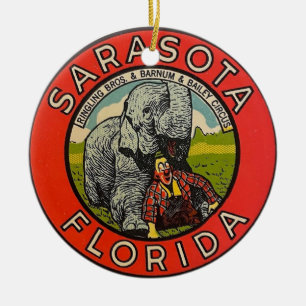 Adorno De Cerámica Circo Vintage de Sarasota