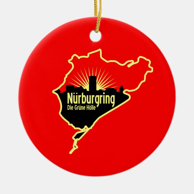 Adorno De Cerámica Circuito de carreras de Nurburgring Nordschleife, (Frente)