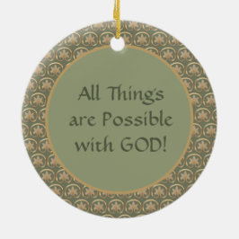 Adorno De Cerámica Circular de Santa Rita de Cascia (M 015)