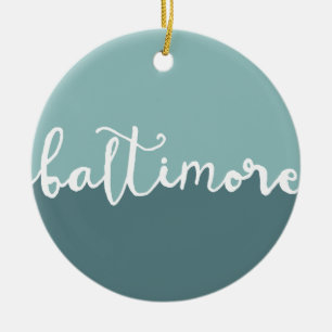 Adorno De Cerámica Círculo azul Ombre de Baltimore, Maryland el  