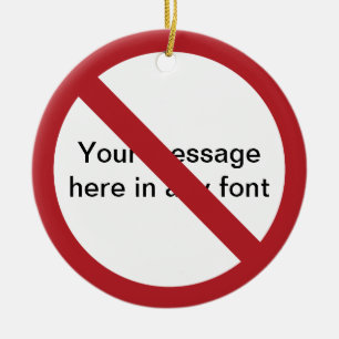 Adorno De Cerámica Círculo de encargo con raya vertical