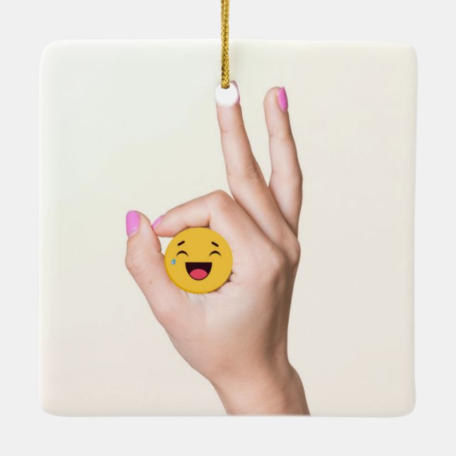 Adorno De Cerámica Círculo de juego Ok te trajo (Reverso)