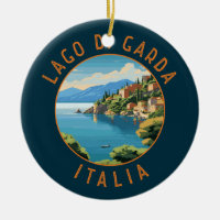 Círculo retro de Lago di Garda Italia