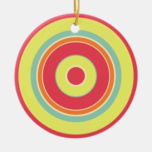 Adorno De Cerámica Círculos coloridos 01 (Frente)