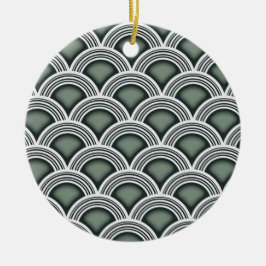 Adorno De Cerámica Círculos concéntricos Art Deco