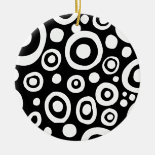 Adorno De Cerámica Círculos y puntos 01