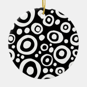 Adorno De Cerámica Círculos y puntos 02