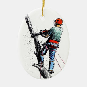 Adorno De Cerámica Cirujano arborista